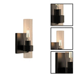 1 light vanity light glass metal light bulb black bathroom light