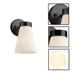 2 pack sconce lamp metal glass bulb wall lights matte black wall sconce
