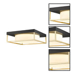 24 w led light glass, metal light fixture gold black ceiling light
