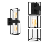 1 Pack wall lighting aluminum glass wall sconce black exterior lamps