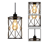 2 pack hanging plug light metal light fixture black pendant light