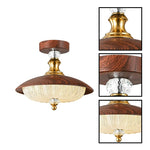 5 light dining room Crystal glass metal hallway brown ceiling light