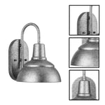 Vintage bulbs lighting glass metal light fixture galvanized porch light