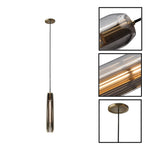 Crystal lampshade hanging lighting smoke gray, black, Crystal island lights metal pendant light