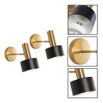 2 Pack wall sconces black and gold wall lamps metal wall light fixture