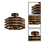 4 light ceiling light metal wood kitchen light fixtures black led light
