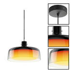 RGBIC light bulb metal glass hanging light black pendant light