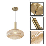 Contemporary lantern light metal glass mid century antique gold brass dining fixture