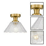 10 Inch light bulb light glass metal ceiling light gold light fixtures
