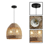2 Light hanging light rattan kitchen lights rattan pendant light