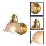 Vintage wall lamps glass vanity light Amber brass hallway light