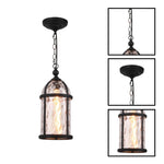 18 Inch porch pendant lighting glass exterior lantern black hanging light
