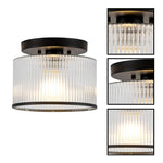 Modern hallway light glass metal light fixture black ceiling light