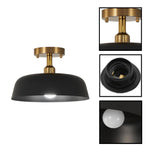 2-Packs ceiling light iron light fixtures black gold led light