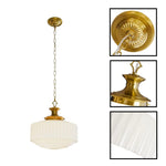 13.8 inch antique pendant lights glass metal kitchen island lighting white gold chandelier