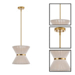 Hand woven chandelier pendant rattan kitchen island white dining room pendant light