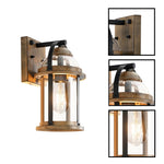 1 Pack lamp fixtures glass wall sconce wood brown lighting fixtures