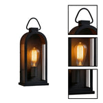 1-Pack light bulb metal light fixture matte black wall sconce