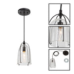 Farmhouse light bulbs black hanging light glass, metal pendant light