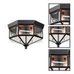 4 light porch light glass metal flush mount light black ceiling light