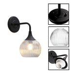 Clear shade lighting bulbs glass vanity sconces black wall lighting