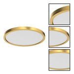 12 inch flush mount light metal vintage light gold Living Room light