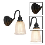 Farmhouse bulb lights glass metal vanity light black bathroom light