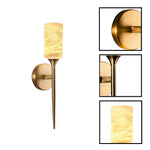 LED Modern alabaster wall sconces metal dining marble lamp brass indoor wall lamps
