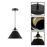 2 Pack kitchen island iron farmhouse chandelier Black gold pendant lights