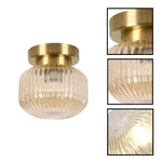Modern light bulb iron glass light fixture amber ceiling light