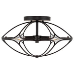 3 ight industrial semi flush mount ceiling lamp wire cage ceiling light fixture with bronze finish