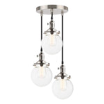 3 light ceiling light chandelier globe glass pendant lighting