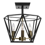 3 light semi flush mount ceiling light fixture vintage industrial ceiling lamp