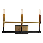 3 light wall lighting sconce modern wall lamp with black and gold finish