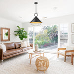 3-Light farmhouse pendant light black and gold hanging lighting steel island lights