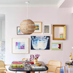 Globe pendant light woven hanging light metal globe light