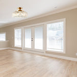 3-Bulb ceiling light gold and clear light fixture aluminum and glass hallway light