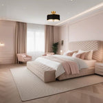 3-light ceiling lighting gold and black bedroom lights glass, metal, fabric light fixture