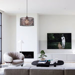 1-Light modern island lights brown pendant light iron hanging lamp