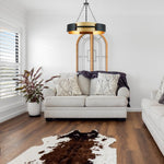 5-Light drum Industrial light fixture Black pendant lighting kitchen island hanging light