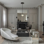 Adjustable braided cord kitchen light ‎black and smoke light fixture metal and crystal pendant light