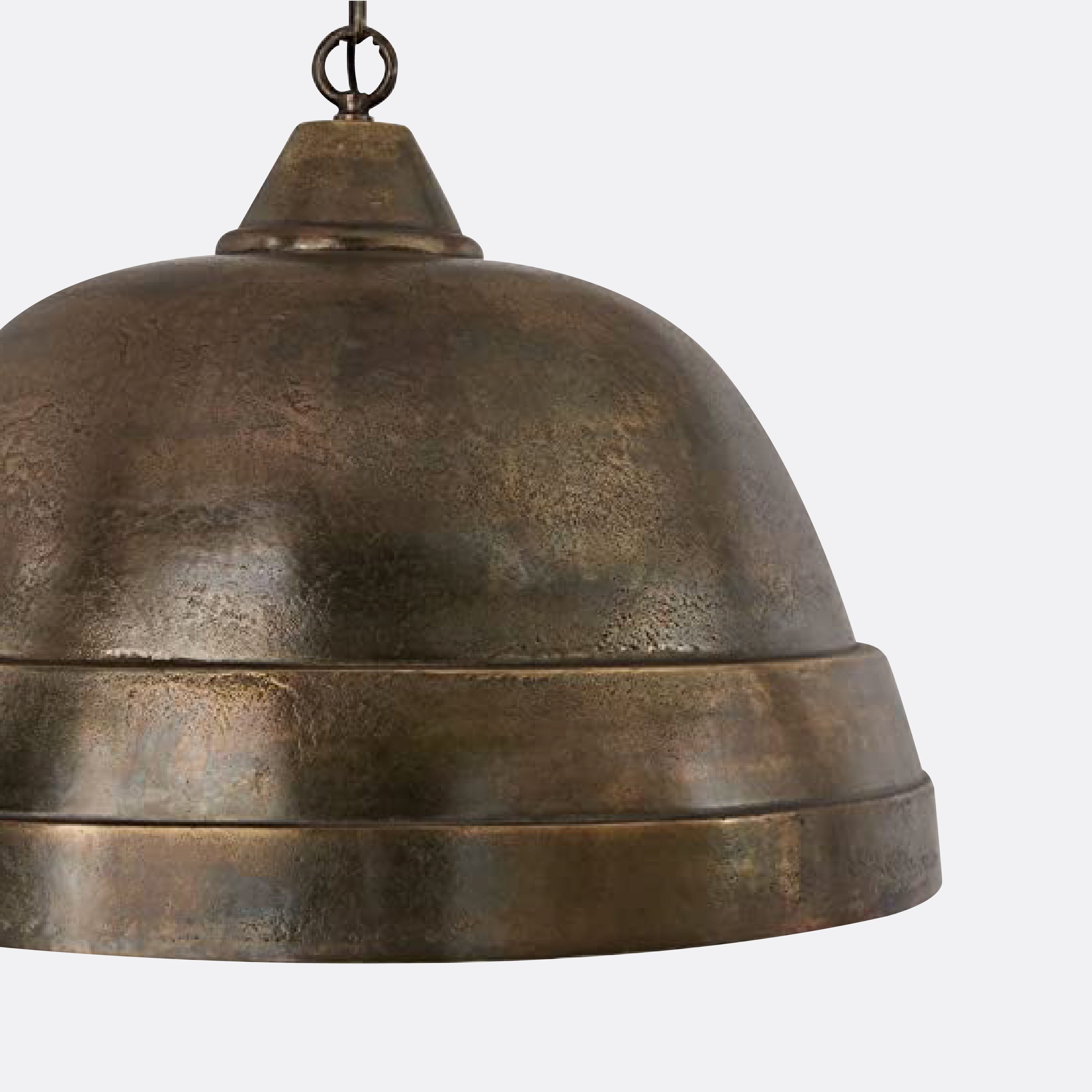 Oxidized Brass industrial lighting Aluminum dome light fixtures 1-Light kitchen island pendant lighting