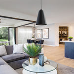 8.5 inch Cone hanging lamp matte black pendant light steel light fixtures