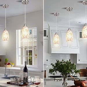 ‎1-light Abstract Purple kitchen decor Art Glass Pendant Lights Metal Over sink lighting fixtures