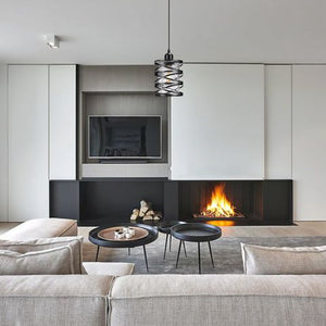 2 Pack industrial island lights black and ‎clear fixtures light glass and iron pendant lights