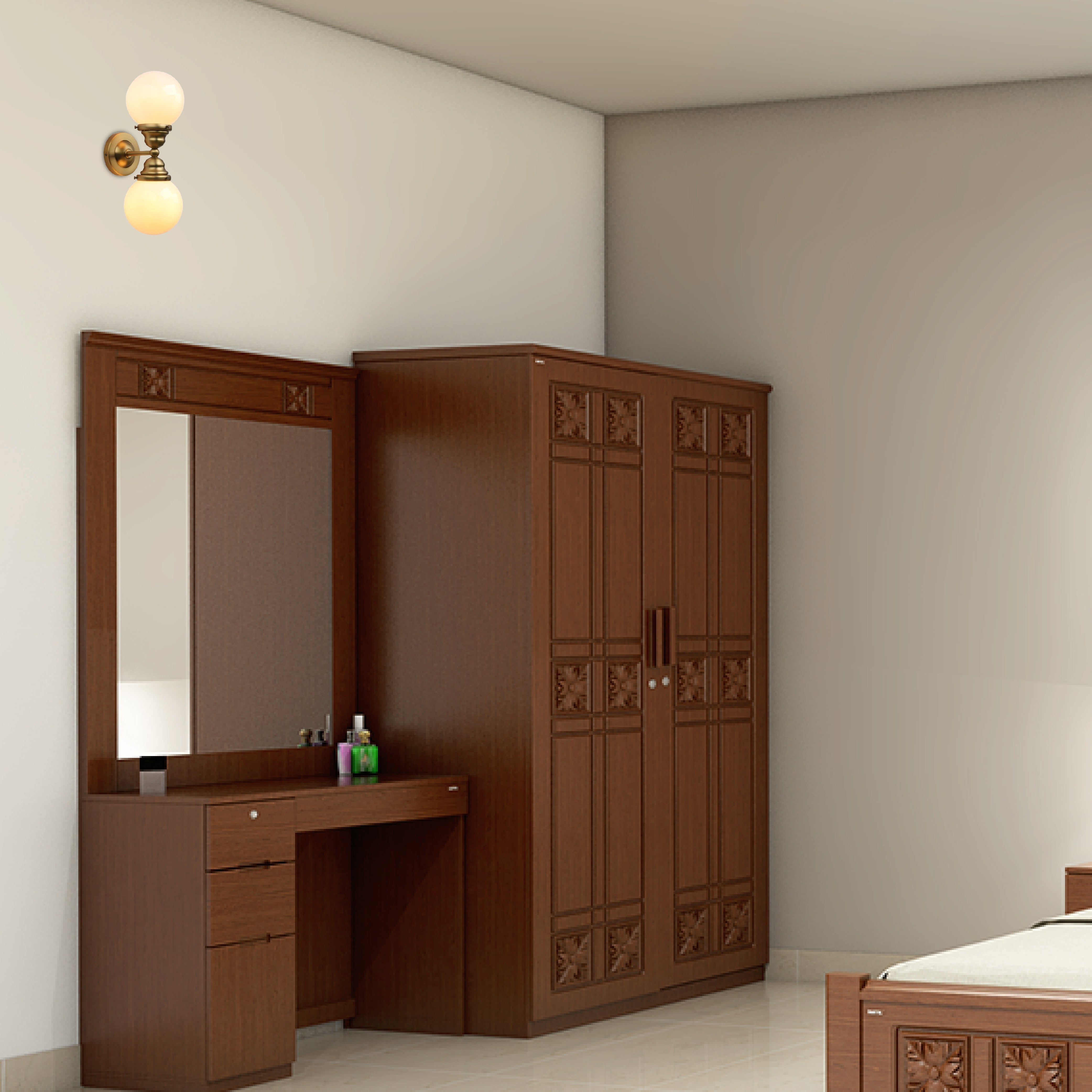 2 Lights industrial sconces light gold and cream wall lighting brass and glass wall vanity light