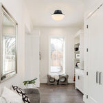 Classic semi flush ceiling light black living room lights for ceiling metal light fixture