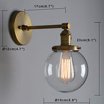 Globe glass wall light home wall sconce