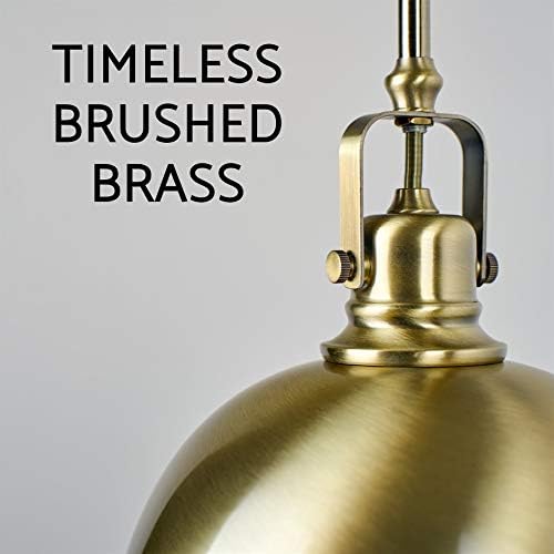 Brushed brass farmhouse pendant light barn swivel kitchen pendant lighting