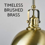 Brushed brass farmhouse pendant light barn swivel kitchen pendant lighting